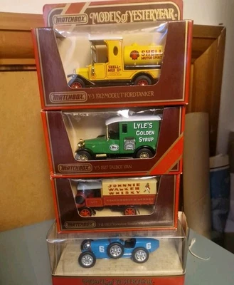 Matchbox Models Of Yesteryear X4 bugatti golden syrup shell tanker jonnie walker - Image 1 of 4