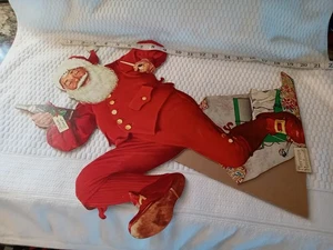 Rare Vintage Christmas Pepsi Santa Norman Rockwell Store Counter Advertising - Picture 1 of 16