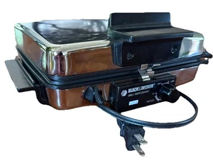 Vtg Black & Decker Grill Wafflebaker Square Waffle Maker G48TD Works Reversible - Picture 1 of 16