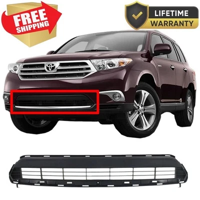 For 2011-2013 New Black Front Lower Bumper Grille Fits Toyota Highlander Foto 1 de 4