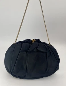 Bolso de Noche Formal Ingber Vintage Negro con Bloqueo de Beso EE. UU. - Imagen 1 de 13