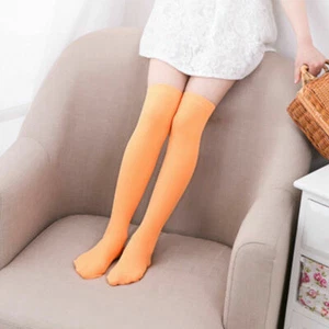 Baby Kids Girls Cotton Colorful High Knee Socks Tights Leg Warmer Stockings NEW - Picture 1 of 23