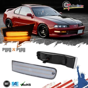 Clear Amber Front Bumper Outer Side Marker Signal Lights For 92-96 Honda Prelude - Bild 1 von 11
