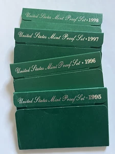 1995-1998S 4 United States Mint Proof Sets - Original Boxes/COA *5 Coins* MINT ! - Picture 1 of 4