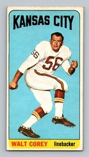 1965 Topps #97 Walt Corey GD-VG Kansas City Chiefs Football Card