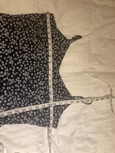 LOFT - Marineblau Gänseblümchenmuster Urlaub Trägerkleid 16/18 - letzter Beitrag B/4 Weihnachten 20 Dez - Bild 1 von 5
