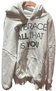 Justice Sport Active Girl's White Long Sleeve Hoody Size L (10) - Picture 1 of 2
