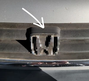 97-01 Honda CRV Front Emblem top plastic grill tab bolt cover Genuine *Good* - Picture 1 of 3
