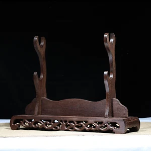 Samurai Sword Wenge Wood Double-Layer Sword Stand for Katana, Wakizashi, Ninjato - Picture 1 of 5