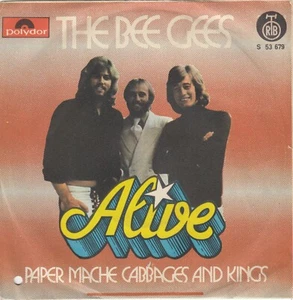THE BEE GEES ALIVE / PAPER MACHE... UNIQUE LABEL 1973 RECORD YUGOSLAVIA 7" PS - Picture 1 of 4