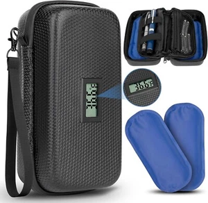 24h Insulin Cooler Travel Case TSA Approved - Real-time Thermometer Temperatu... - Picture 1 of 8