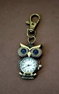 Owl Watch- Keyring Bronze/Brass - Picture 1 of 5