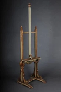 Antique Easel With Dolphins IN Napoleon III Um 1870 V-202 - Picture 1 of 1