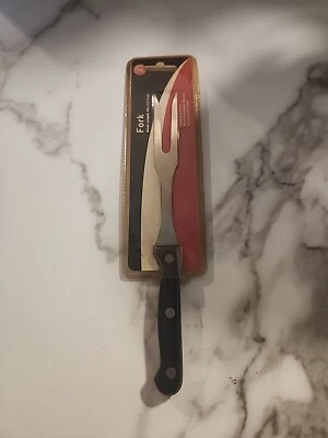 Home Helpers Carving Serving Fork Two Prong 9" Stainless Steel Plastic Handle - Image 1 of 4