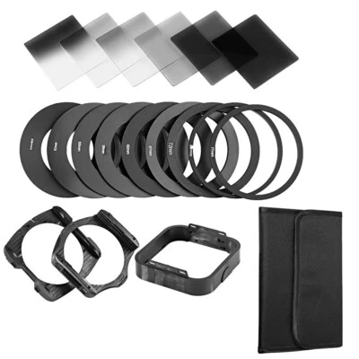 Uniform-Density Easy to Clean 8x Square Filters with 49mm-82mm Rings Bracket Bag - Image 1 of 4