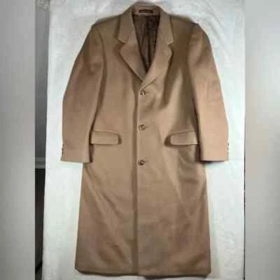Men’s Hammersley 40R 100% Wool Made in England Classic Soft Elegant Tan Overcoat - Image 1 of 4