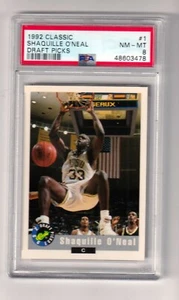 SHAQUILLE O'NEAL - 1992/93 CLASSIC DRAFT PICKS - ROOKIE CARD - #1 - PSA NM-MT 8 - Picture 1 of 1