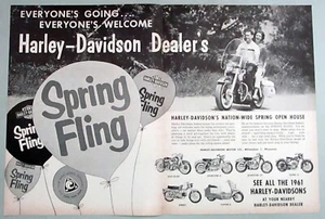 Harley-Davidson Sportster Duo-Glide Super-10 1961 motocicleta anuncio impreso de 2 páginas - Imagen 1 de 1