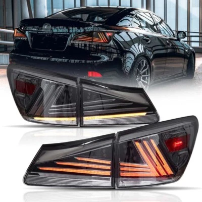 Luces traseras LED VLAND AHUMADAS para Lexus IS250 IS350 ISF 2006-13 con par de animación Foto 1 de 4
