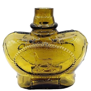 Amber Mouth Blown Glass Bottle Maurice Jones Clevenger Bros Clayton NJ Vtg 1970 - Picture 1 of 23