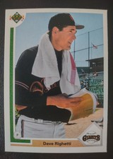 Dave Righetti - San Francisco Giants - 1991 Upper Deck Baseball Card #778