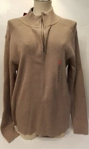 Mens Levi's Red Tab Sweater Pullover Tan Green NWT Lots of Stretch EXCELLENT! - Picture 1 of 8