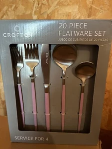 20 teiliges Besteckset Neu Crofton Lila - Bild 1 von 2