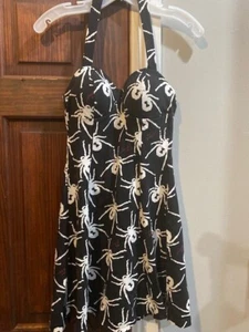 Betsey Johnson 80th Bash Black Widow Spider Kleid Gr. XS Hexen Goth - Bild 1 von 4