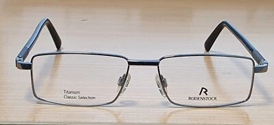 Rodenstock 4724 A Titanium Rectangle Eyeglasses Black/Silver SK027 AA 17 - Image 1 of 4