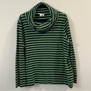Women’s Sail to Sable green Striped Cowl Neck Sweater size XL - Picture 1 of 5