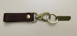 Stussy Loch gestanzter brauner Schlüsselring aus Leder - Bild 1 von 5