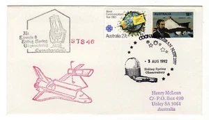 Shuttle STS-46 Atlantis Launch Siding Spring Observatory Coonabarabran pmk Cover - Picture 1 of 1