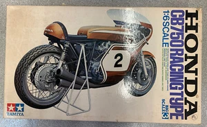 Tamiya 1:6 Honda CB750 Racing Type Plastic Model Kit New Box Only Shows Age - Picture 1 of 12