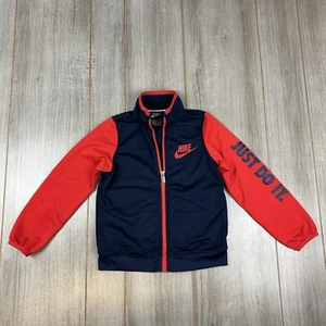Nike Track Jacket Boys Size 6 Just Do It Red Blue - Picture 1 of 9