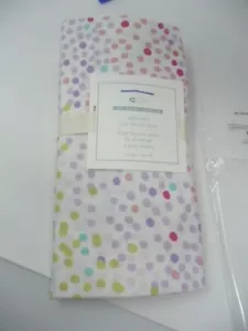 Pottery Barn Kids Baby Multi Dot Polka Dot crib sheet Rainbow Organic - Picture 1 of 2