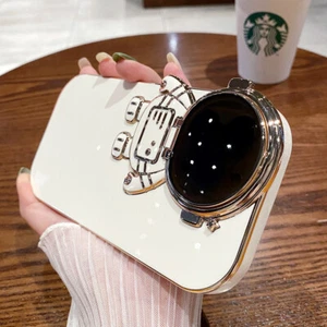 For iPhone 14 Pro Max 13 12 Pro Cute Astronaut Lens Protective Shockproof Case - Picture 1 of 15