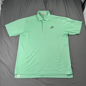 Peter Millar Summer Comfort Short Sleeve Polo Shirt Pine Needles Club Green L - Picture 1 of 9