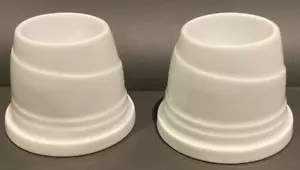 2 x White Porcelain Candle /Tea Light Holders by Berghoff NEW - Bild 1 von 2