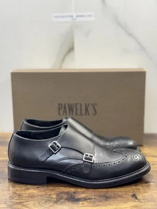 Pawelk’s Doppia Fibbia Pelle Nera Made In Italy Uomo 39 - Imagen 1 de 6