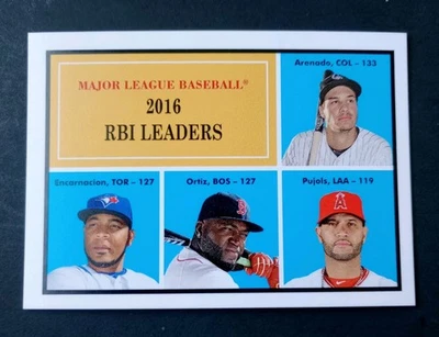 2016 TOPPS THROWBACK THURSDAY TBT #104 RBI LEADERS PUJOLS ARENADO ORTIZ  - Image 1 of 4