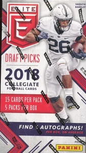 2018 PANINI ELITE DRAFT PICKS COLLEGIATE SEALED HOBBY FOOTBALL BOX - Picture 1 of 1