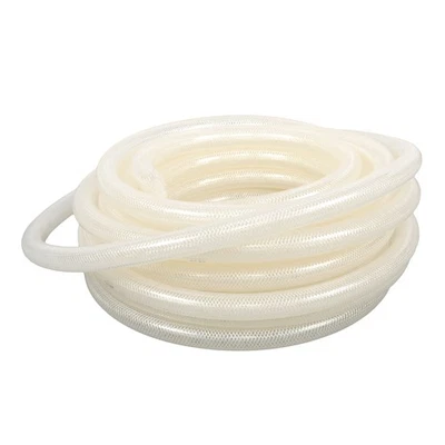 High Pressure Reinforced Flexible 3/4" ID x 1" OD 50ft Clear Braided PVC Hose - Image 1 of 4