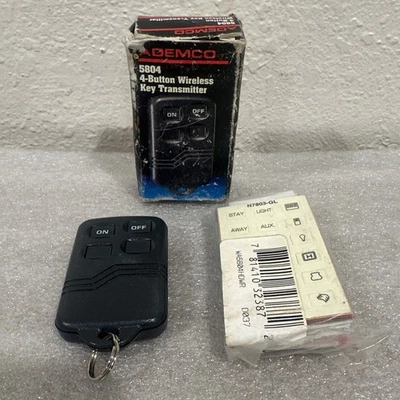 NEW BLACK ADEMCO 5804 4 BUTTON WIRELESS KEY TRANSMITTER - Image 1 of 4