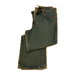 Pantalones de mezclilla DKNY azules pierna recta 100 % algodón relajados para hombre talla 34x30 usados - Imagen 1 de 4