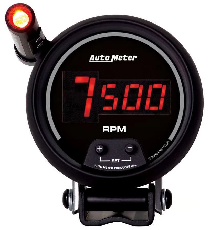 Autometer 6399 Sport-Comp Digital Tachometer, 3-3/4", 10K Rpm, Pedestal W/ - Image 1 of 1