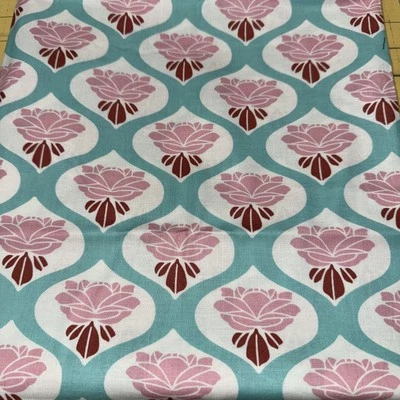Tela rosa turquesa de 2 yardas de algodón FreeSpirit Chloe Tanya Whelan rosa Foto 1 de 4