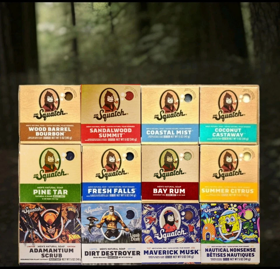 DR. SQUATCH DR SQUATCH Mens Natural Soaps (1400+ Dr Squatch sold)