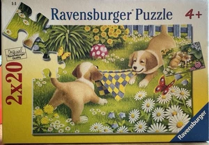 Rare Ravensburger Puzzle 40pc (2 - 10pc puzzles) "PUPPIES" - COMPLETE - Picture 1 of 4