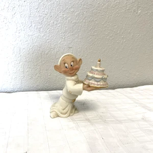 Lenox x Disney Snow White and the Seven Dwarfs Dopeys Birthday Wish Cake Figure - Picture 1 of 16