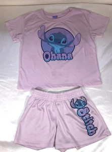 Cucito Pantaloncini Camicia Outfit Lavanda Hawaiana Ohana Famiglia Ragazze Taglia 14 (L) - Foto 1 di 12